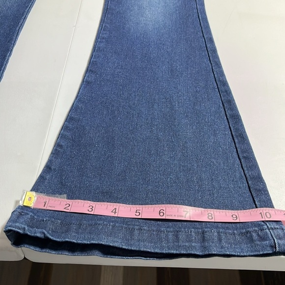 Pantete Womens High Waisted Bell Bottom flare belted Jeans size M NWTs - Picture 11 of 11